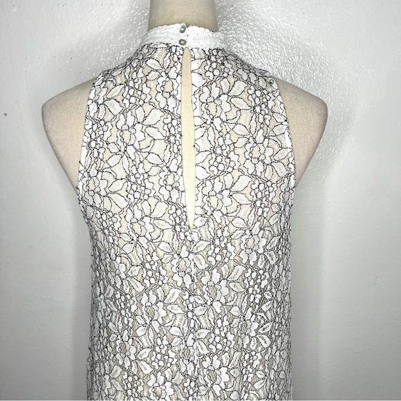 FREE PEOPLE Tell Tale Heart White Lace Tunic Dress Skater Swing Size Medium Boho - Picture 8 of 14